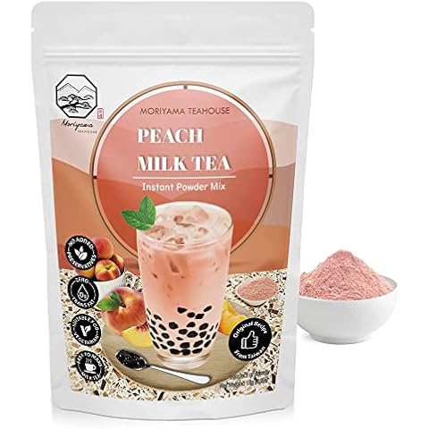 Peach Bubble Milk Tea Instant 3in1 Powder Mix - 1kg (33 Drinks) | For Boba Tea, Milkshake, Blended Frappe and Bakery | Authentic Taiwan Recipe | 0 Trans Fat, No Preservatives by Moriyama Teahouse Cover