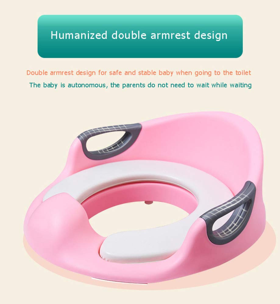 Vasino per Bambini con Schienale, Sedile da Toilette Vasino da Allenamento per Bambini Bambini Anello da Toilette per Ragazzi con Maniglia con Schienale,White