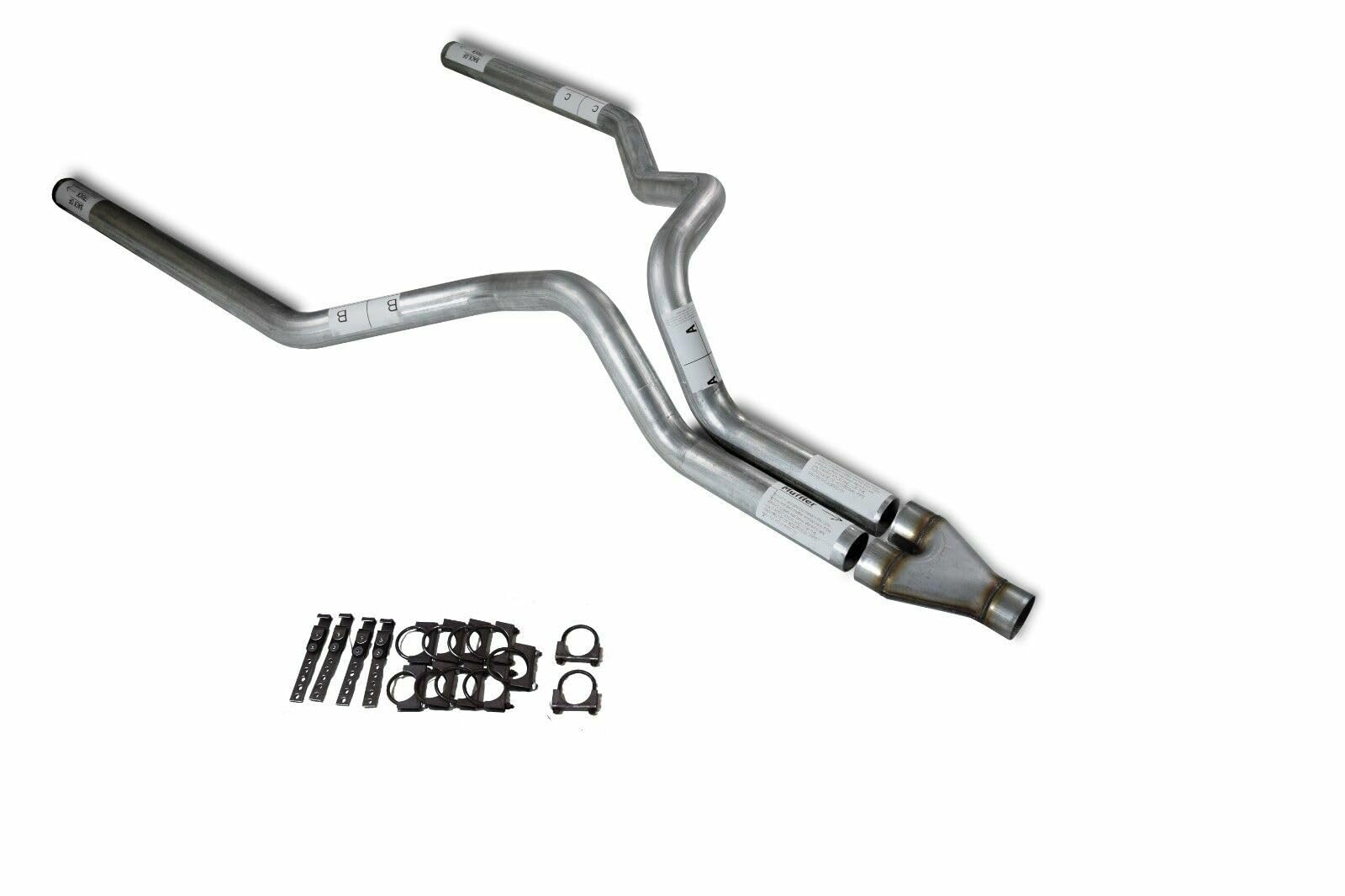 XsvFLO Exhaust Kits - Shopline dual exhaust system 3in duals AL pipe Jones Y Pipe 3" Out