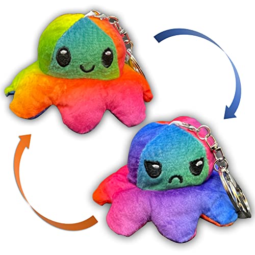 KUNSTIFY Plüschtier Oktopus Schlüsselanhänger Stimmungs Kuscheltier Octopus plüschtier für Mädchen, Frauen, Kinder um…