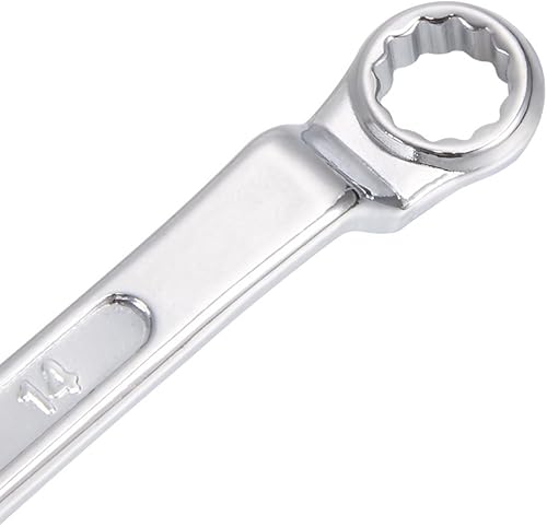Miniatura 8 de uxcell Llave métrica de extremo de caja doble con desplazamiento de 12 puntos, cromada, acero Cr-V de 0.945 in x 1.063 in