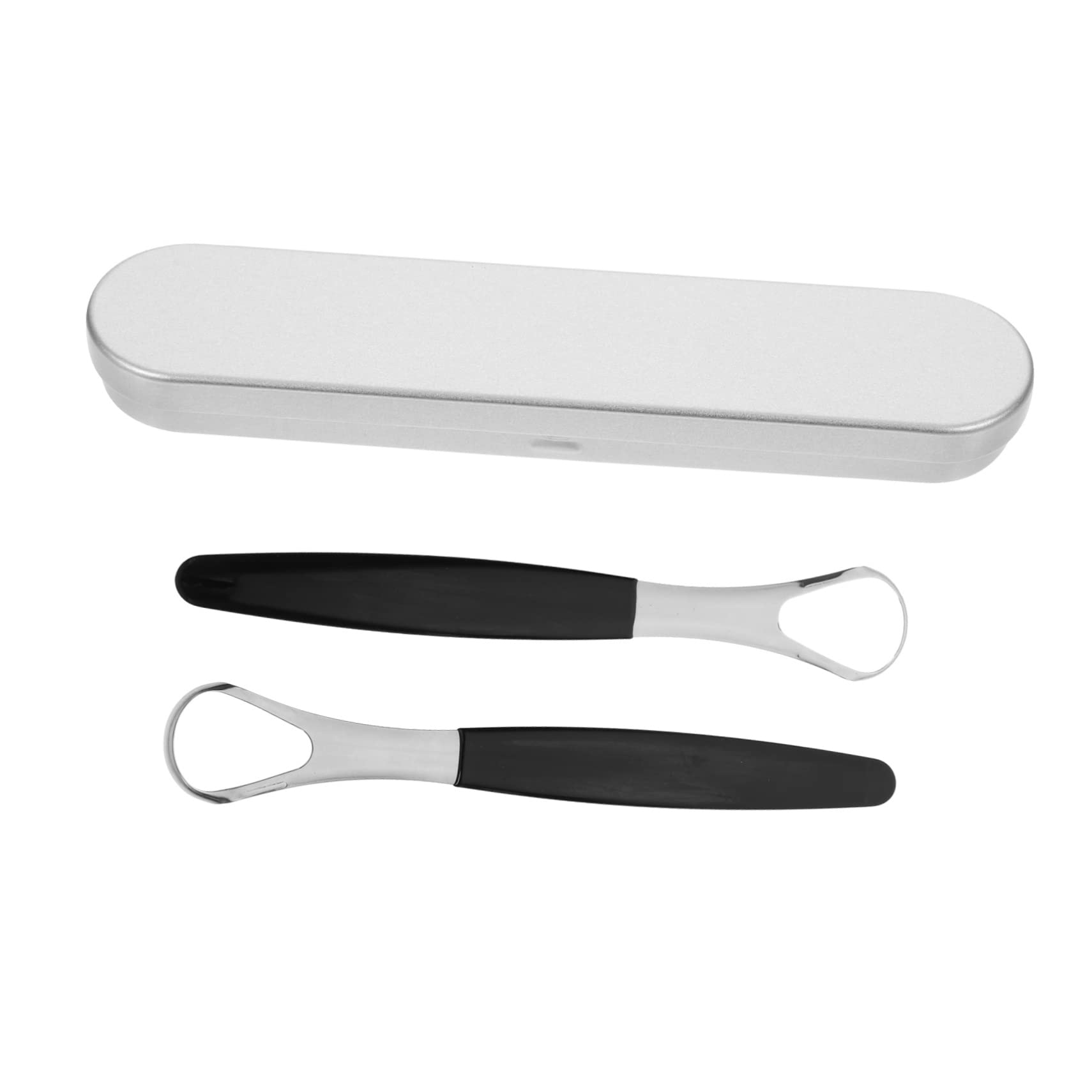 WOFASHPURET 1 Set Portable Stainless Steel with Scrapers for Bad Breath Removal Oral Tool Lightweight and Convenient Design