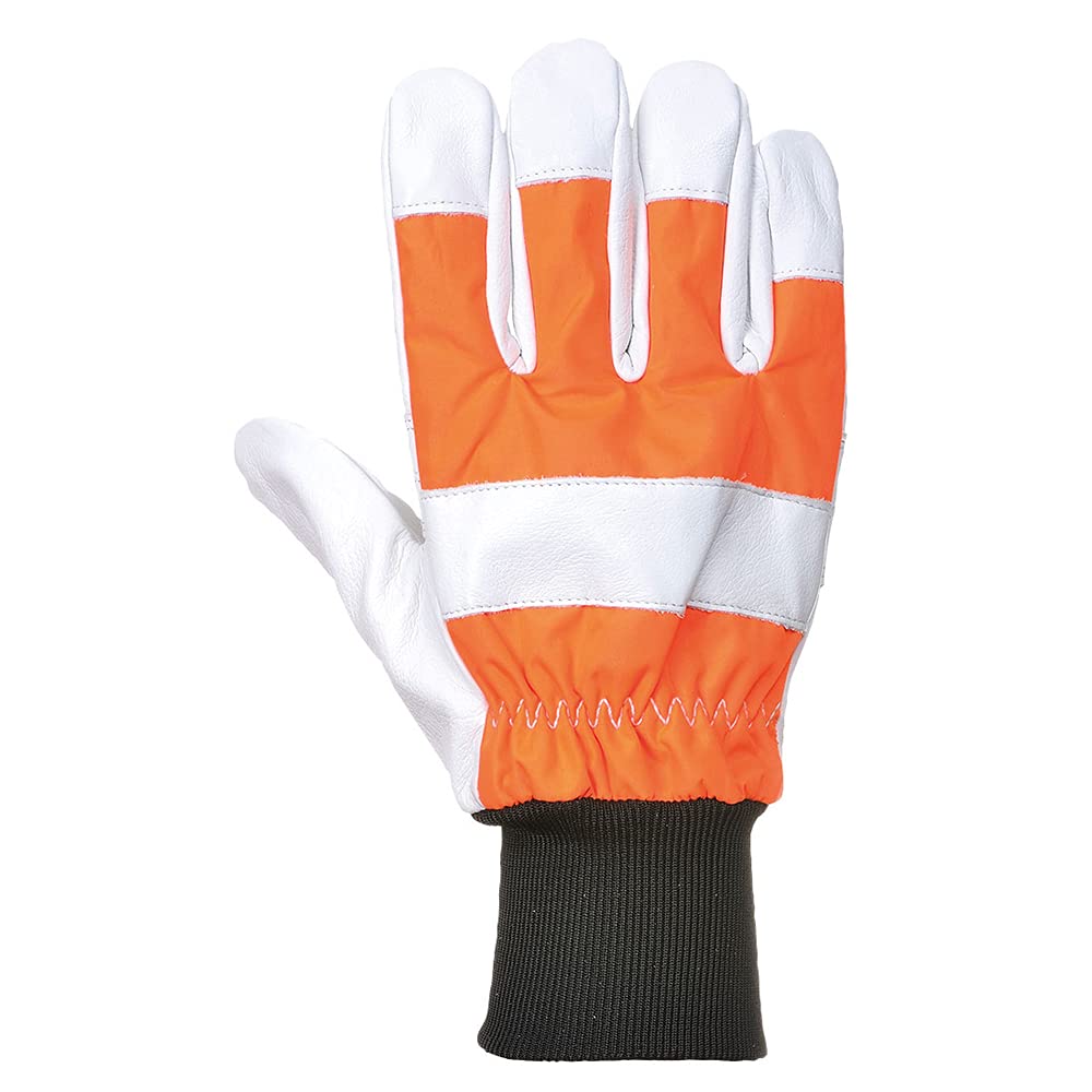 Portwest Oak Chainsaw Protective Glove (Class 0), Color: Orange, Size: L, A290ORRL - Image 2