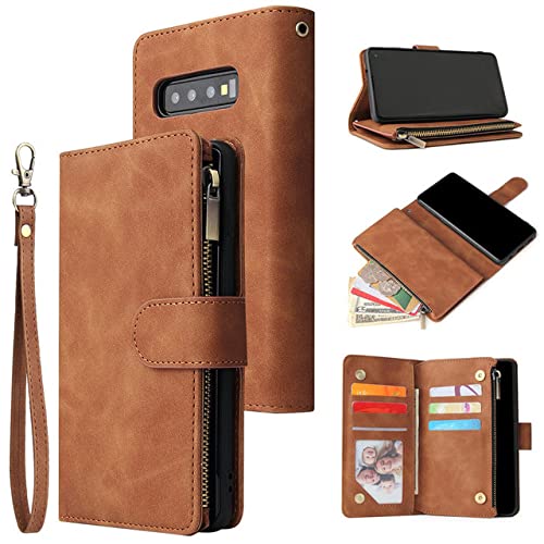 Étui portefeuille en cuir rétro pour Samsung S21 S20 Note 10 Pro avec porte-cartes