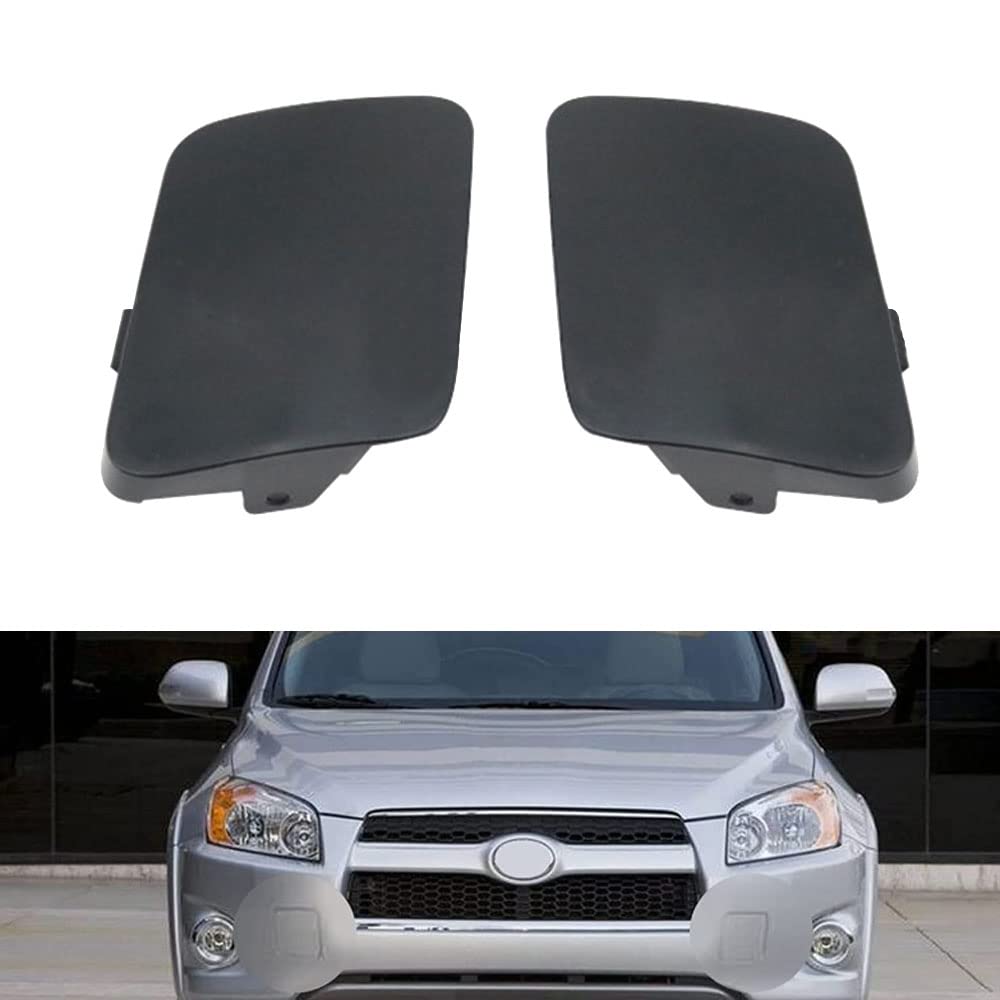 2pc Tow Hook Eye Cover Front Bumper Left &amp; Right Cap For Toyota