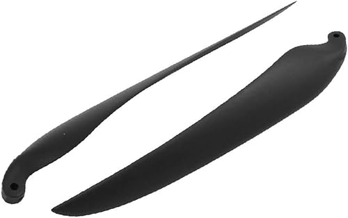 Miniatura 1 de X-DREE 2-vane Black Plastic RC Airplane Prop Propeller Paddle 1480 + Shaft Adapter Ring(2 paletas de plástico negro RC avión prop hélice paleta 1480
