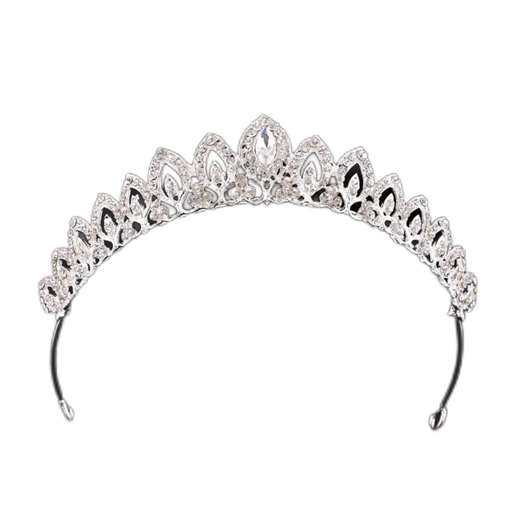 Tocado de novia tipo corona de cristales para joyería capilar 4