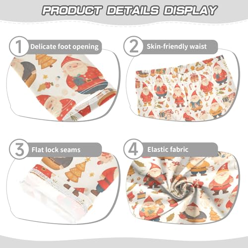 KLL Christmas Texture Gnomes Red Candies Toddler Girl Legging Fashion High Waisted Athleisure Pants Running3