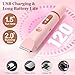 2 in 1 Women Electric Shaver Dual Head Bikini Trimmer for Women IPX7 Waterproof Wet & Dry Use Body Hair Trimmer and Facial Hair Remover for Bikini Underarm Leg Arm Body Face