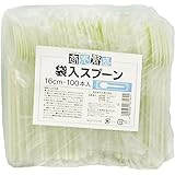 大和物産(Daiwa Bussan) 使い捨て スプーン プラスチック 商売繁盛 袋入り カトラリー 16cm 100本入 10個セット アイボリー ホワイト 21.0×18.5×5.5cm