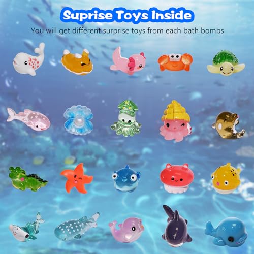 20 Pack Bath Bombs for Kids with Surprise Inside, Shell Bath Bombs Gift Set with Sea Animals, Mothers Day Gifts for Daughter Son Kids, Bubble Bath Fizzy Bath Bomb for Girls Boys Christmas, Birthday - Image 6