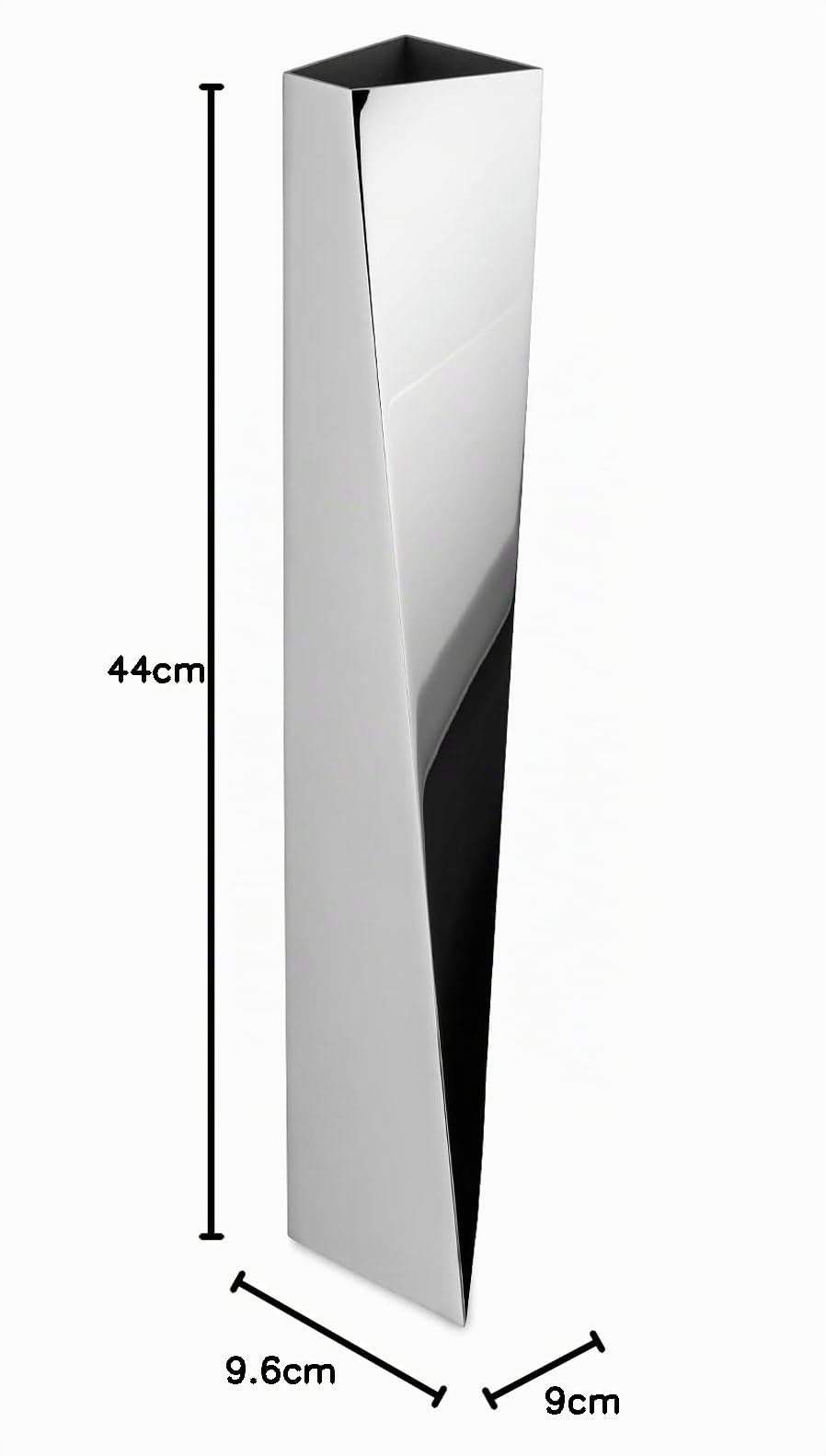 Alessi Crevasse ZH01 - Vaso per Fiori di Design in Acciaio Inox, Lucido