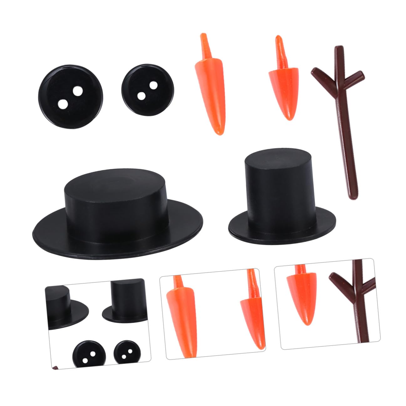 GARVALON Kit Fai da Te 600 Pezzi per Pupazzo di Neve Accessori Natalizi Set Creativo per per Attività Artigianali a Casa e Asilo Materiale Completo per Decorazioni Festive