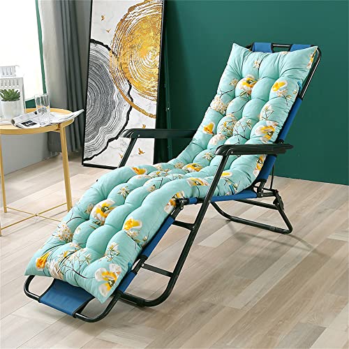 DSAoTeng Sunlounger Cushions Replacement with Top Cover Thick, Garden Bench Cushion Sunbed Rocking Chair Cushion for Indoor Outdoor Garden Patio (Northern Europe,48 * 160cm)