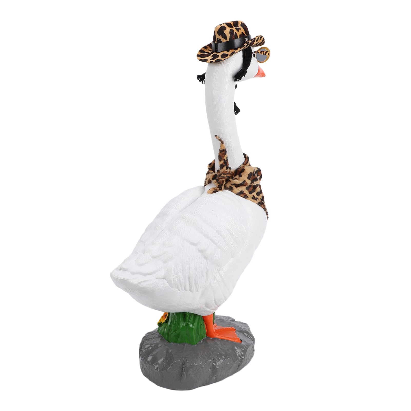 Große, Verstellbare Gans-Skulptur auf der Veranda, 59,9 cm, Realistische Harzstatue für die Gartendekoration Im Freien mit Kostümzubehör