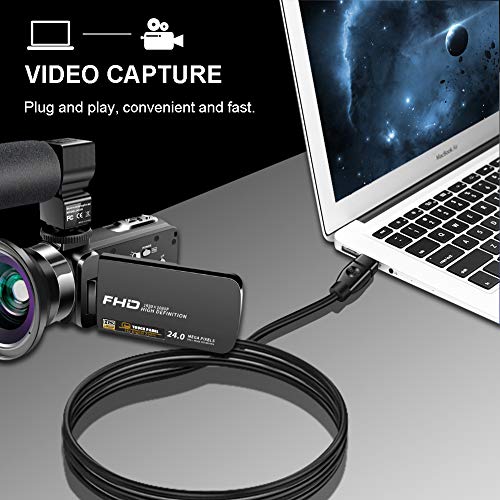 Yeung Qee FireWire cabo 800 a 400 de 1,8 m, IEEE 1394B 9 pinos macho para cabo macho de 4 pinos para