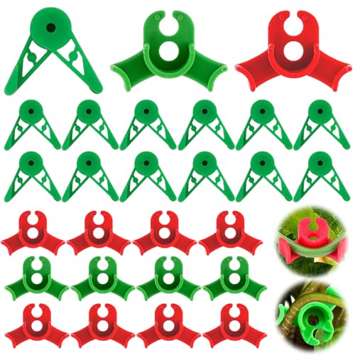 KOMEIYL 120 Stück 360 Grad und 90 Grad Pflanzenbieger Lst Clips Low Stress Training Clips Plant Training Biege Clips für das Biegen von Pflanzenstängeln und das Ändern der Wuchsrichtung
