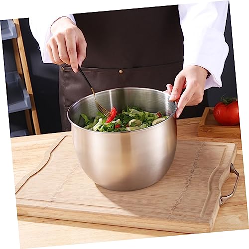 Tazón grande de acero inoxidable para mezclar huevos con tapa miniatura 5