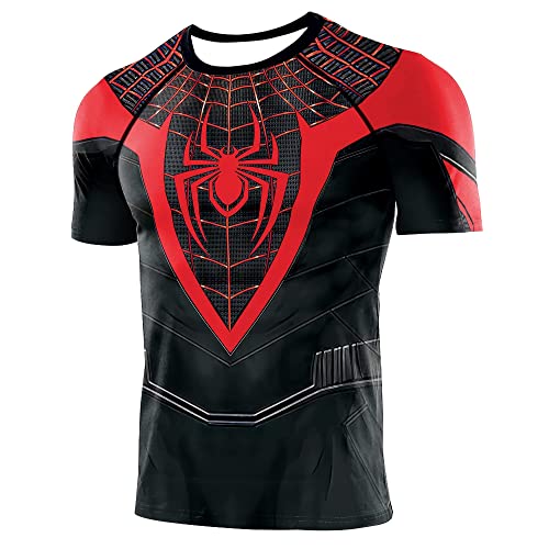 Men's Compression Shirt, Soft Short Sleeve 3D Print Fitness Sports Shirt Gym T-Shirt2