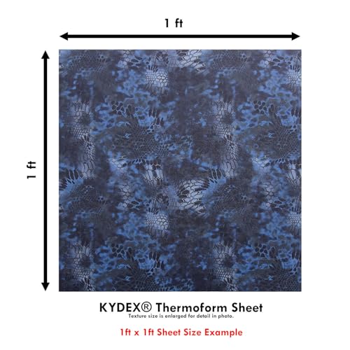 Image of KYDEX Thermoform Sheet - (P1 Texture) - (Infused Print) - (12in x 12in) - (Kryptek - Neptune - Micro) - (1 Sheet) - (for Holster Making & Hobby) - (USA Made)