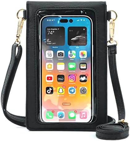 AnsTOP Small Crossbody Cell Phone Purse for Women - Lightweight PU Leather Crossbody Bag for Women Mini Phone Pouch Purse Best Gift