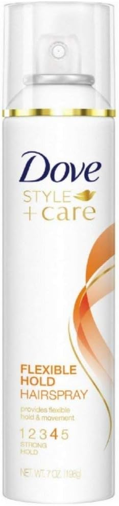 Dove Style + Care Flexible Hold Hairspray, Strong Hold 7 oz (Pack of 5)