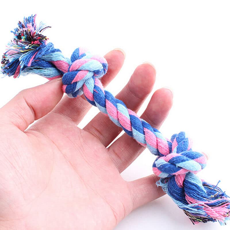 Image of Pet Toy, Durable Combo Pack Cotton Rope Chew 2 Knot Toy + Spiked Ring Toy + Rope Ball for Small to Medium Dogs to Play I Combo of 3 (Combo-D)