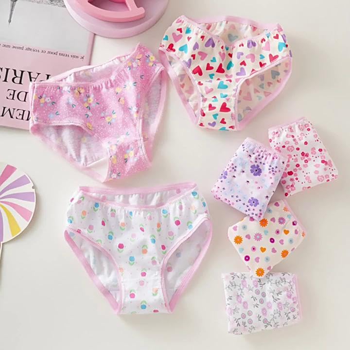 EVERYDAYWEAR Baby Girls' Cotton Brief's Toddler Soft Underwear 100% Cotton Underwear - Comfortable & Breathable (Pack of -12)4