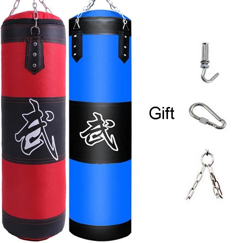 Sacco Boxe Sacco da Boxe con Gancio a soffitto, Catena in Acciaio, Allenamento Fitness, Kickboxing, Karate Sacco da Box