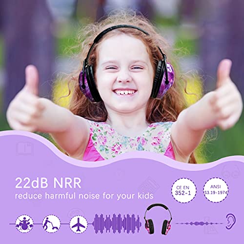 Zohan Em030 Kids Ear Protection Safety Ear Muffs, [Upgraded] Hearing Protectors For Children Have Sensory Issues, Adjustable Noise Reduction Earmuffs For Concerts, Fireworks, Air Shows - Nebula Print #TOP1