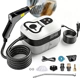 2500W High-Pressure Handheld Steam Cleaner, 15-Second Fast Heating, 6 Adjustable Steam Levels with Handle Remote, No Chemicals, For Home, Kitchen, Car, Tile & Grout, and More (White)