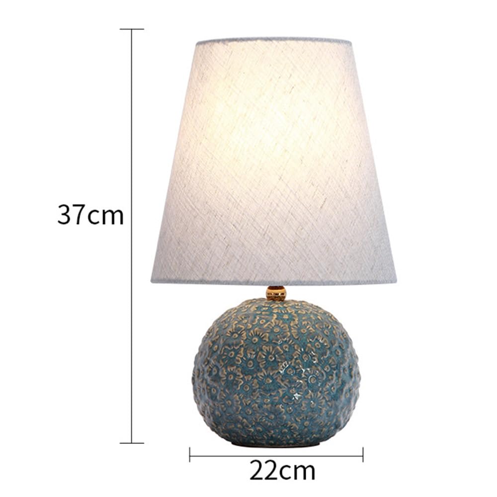 Mengjay E27 Lampada da Notte Lampada da Tavolo,Lampada da tavolo salotto lampada,Ceramica Lampada da scrivania Lampada da comodino per camera da letto soggiorno illuminazione decorativa (C)