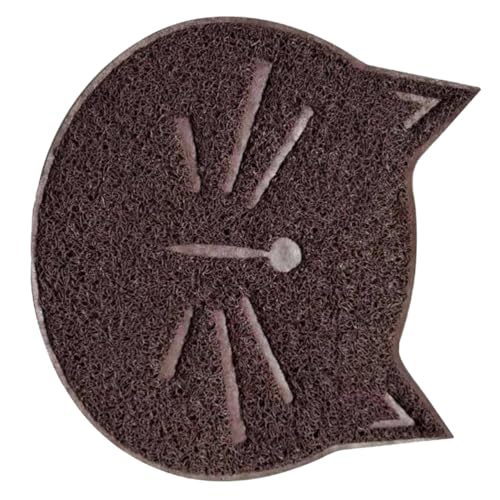 EXAOMBLE 1ピーシー防水 猫砂マット クッション 猫用 おしゃれな猫顔デザイ