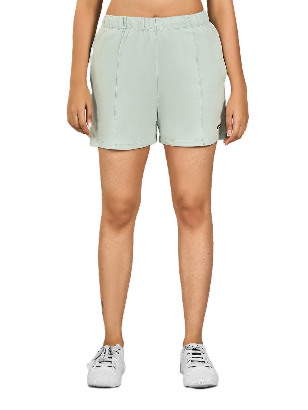 maysixty Women’s Solid Athleisure Activewear Shorts for Gym, Yoga, Running & Lounge Wear – Lightweight Stretchable Breathable Comfort Fit Shorts for Women – Sage Green-picture-18