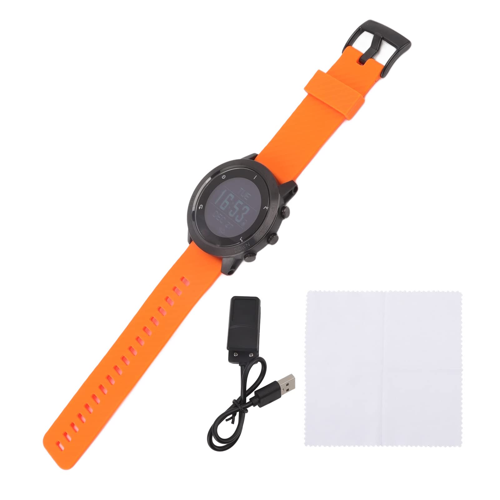 LEYT Reloj de Ordenador de Buceo, Pantalla Clara, Ubicación de Brújula Digital, Reloj Inteligente Resistente Al Agua, Seguimiento de Nuestra Ruta para Montañismo (Naranja)