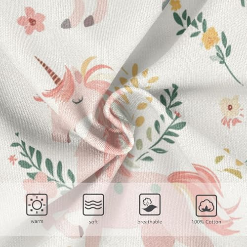 Wusikd Unicorns Tails Boys' Underwear Cotton Leaves Boys Briefs Soft Toddler Underwear 2T3