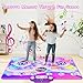 Mileonaim Dance Mat Toy Gift for Kids Ages 3 4 5 6 7 8 9 +, 2 Player Electronic Dance Pad with Music & Lights, for Boys and Girls Fun Floor Game for Birthdays, Christmas, Active Play at Home