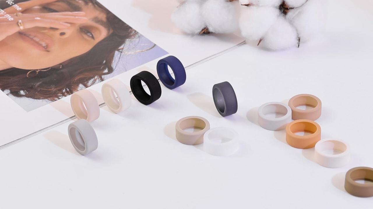 Oura Ring Gen3 Antikras Siliconen hoesje - Maat: 10/11/12/13 - Wit