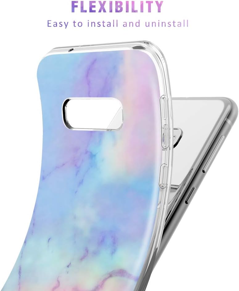 Caka Case for Galaxy S10e Marble Case Slim Anti Scratch Shockproof Luxury Fashion Silicone Soft Rubber TPU Protective Case for Samsung Galaxy S10e (Opal)