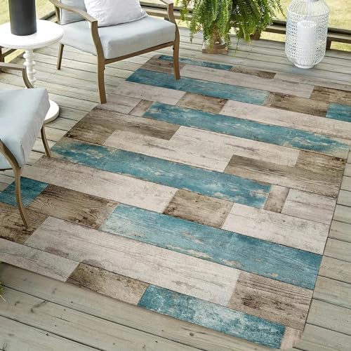 Tapis grain de bois rétro 100x140 cm décoration d'intérieur - 4