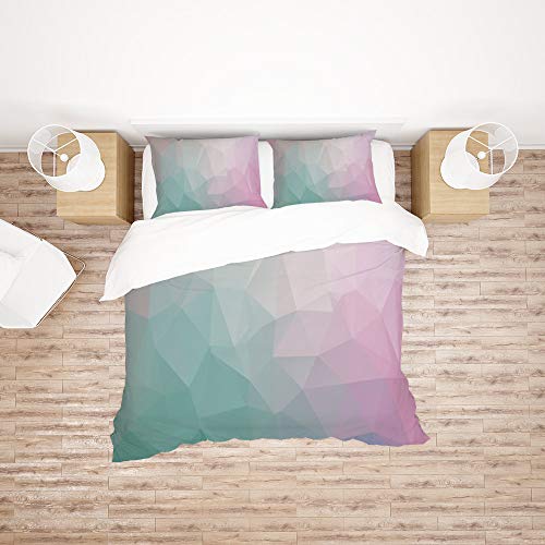 Parure de lit 3 pièces ultra douce housse de couette géométrique - 3