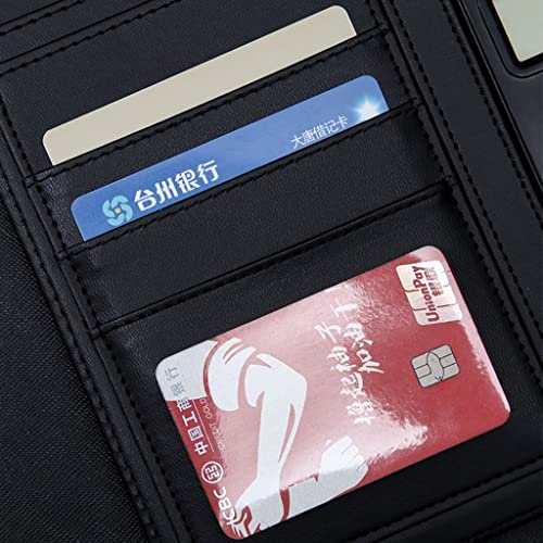 Qfwrybhd Pu Leather Portfolio Organizer With Presentation Slot A4 Leather Padfolio For Women & Men For Resume Folder & Organizer Business Supplies (Color : Red, Size : Non-Signed) #TOP3