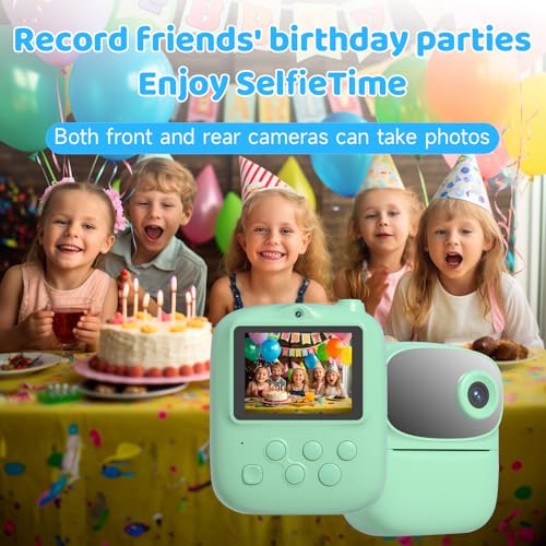 Image of Kids Instant Print Camera 2025, 32GB Memory, Dual Lens with 2.4-Inch Screen and 1080p HD, Nice Gift for Boys and Girls Ages 4-13, Ideal for Toddlers and Teenagers