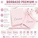 Imagen de Manta Bebe Personalizada con DouDou Bordado para Recien Nacidos Lavable Suave Regalo Bebe Niña Personalizado Set Mantita + Dou Dou con Nombre Personalizado 100% Poliester Baby Shower Niñas mibebestore
