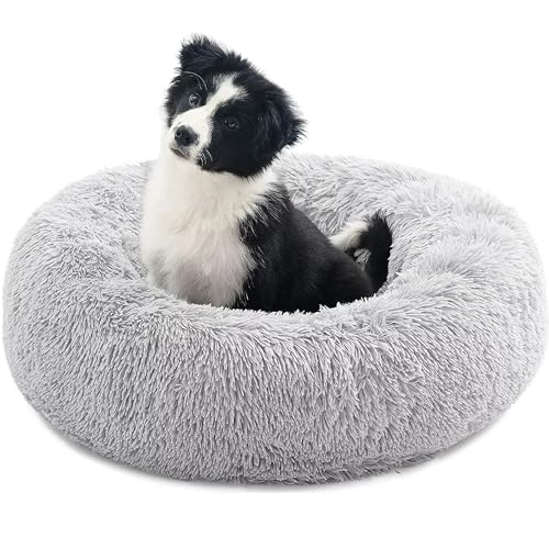JOLLYVOGUE-Calming-Donut-Dog-Bed-Cat-Bed-Anti-Anxiety-Washable-Dog-Round-Bed-Fluffy-Faux-Fur-Plush-Dog-Cuddler-Bed-Warming-Cozy-Soft-Dog-Cat-Cushion-Bed-for-Small-Dogs-and-Cats-20