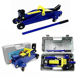 ASHL Hydraulic Trolley Floor Jack with 5.31 – 12.6 inch Adjustable Height Car 2 Tonne Kit 4 Castors & Carry Handle Lift…