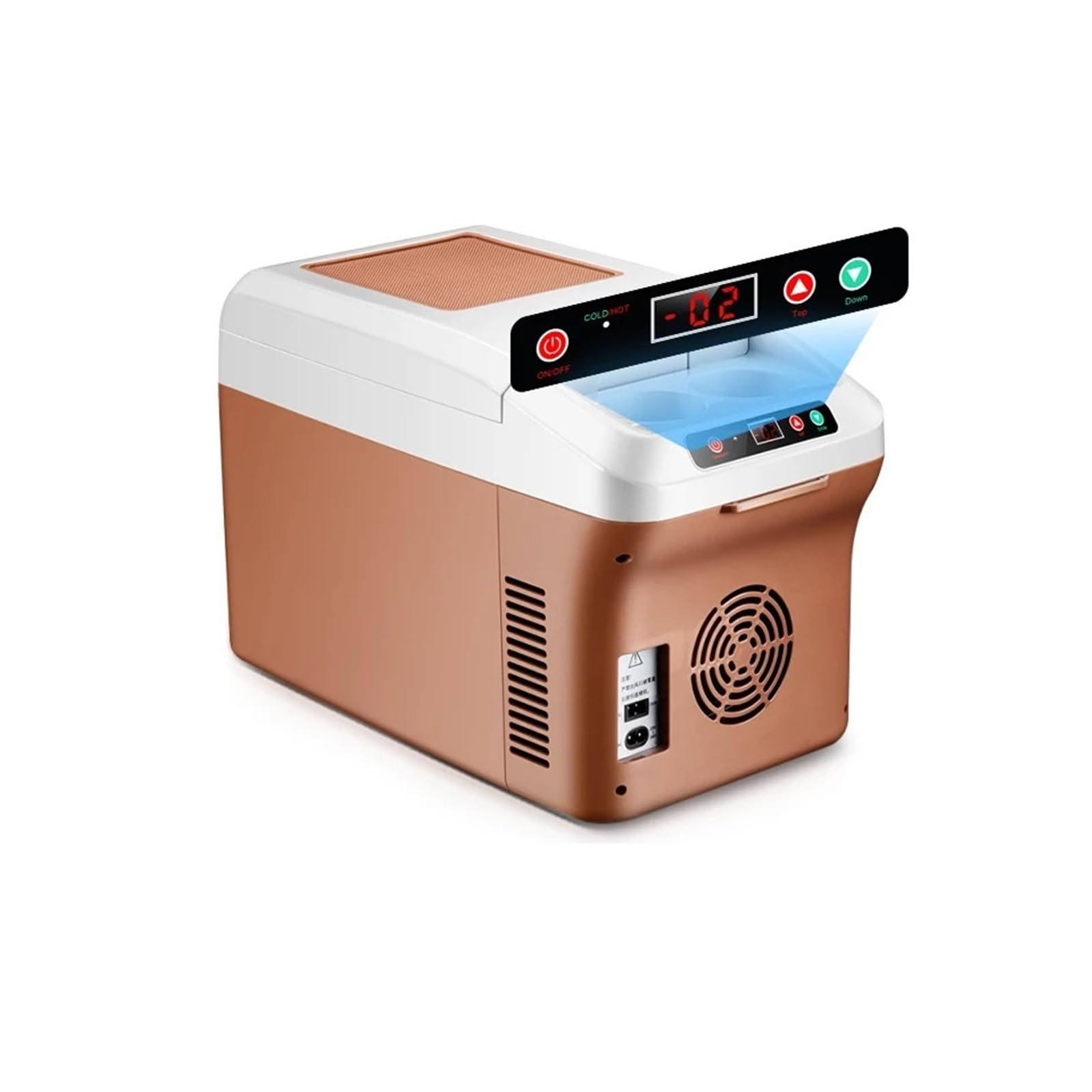 Refrigerador eléctrico portátil de 220 V, 12 V y 24 V for Coche, mininevera, congelador, Ideal for Camping, casa, camión, Playa o vehículo.(LED Screen-M20P)
