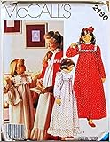 McCall's 2190 Girl's Nightgown and Robe and Nightgown for Soft Sculptured Doll Vintage Sewing Pattern, Check Listings for Size