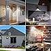 Solar Flood Lights Outdoor Waterproof - IP67 Security Floodlight Dusk to Dawn Auto On/Off, 6500K Solar Powered Lights Outside with Remote Control for Wall Porch, Patio, Backyard, Garden, Barn​, Shed