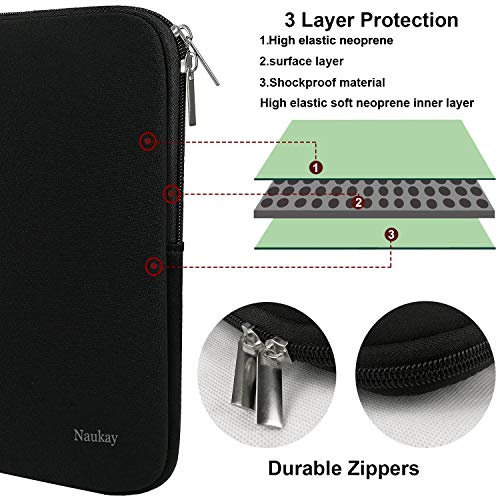 Naukay 8541566617 Laptop Sleeve Case, 15.6 Inch,Resistant Neoprene Notebook Computer Pocket Case/Tablet Briefcase Carrying Bag Compatible Asus/Dell/Fujitsu/Hp/Sony/Toshiba/Acer- thumb #2